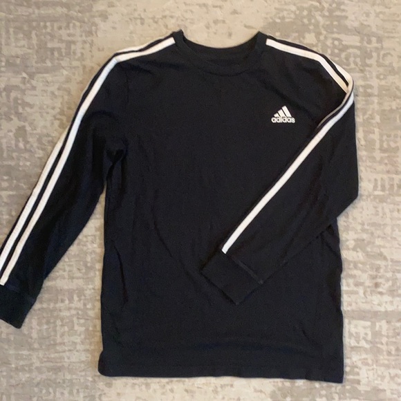 Boys Adidas Long Sleeve Crewneck Top